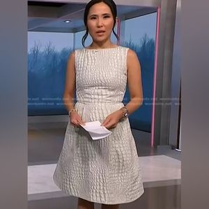 《 Ted Baker 》Crocodile Fit & Flare Dress